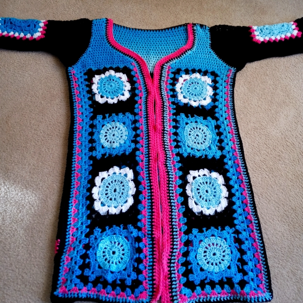 Handmade crochet cardian.